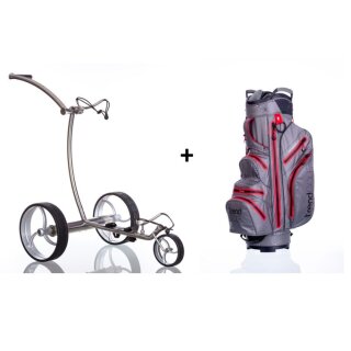 Elektro Golftrolley streaker mit Golfbag Rainline Pro