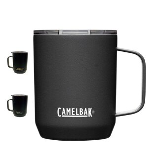 Camelbak Camp Mug isoliert schwarz, trendGOLF GALAXY Logo